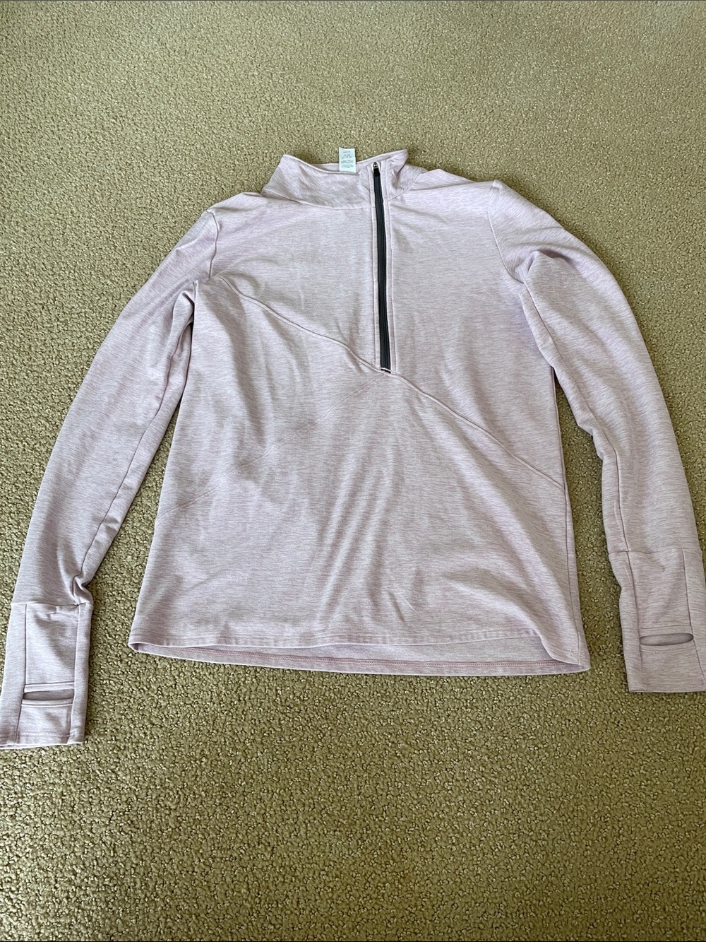 Oiselle Heathered Blush Quarter-Zip Pullover